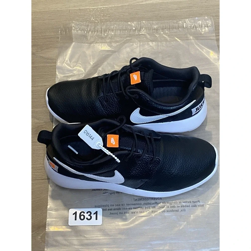 Nike Roshe One Premium Black Total Orange Athletic Shoes Sneakers Women's Size 8